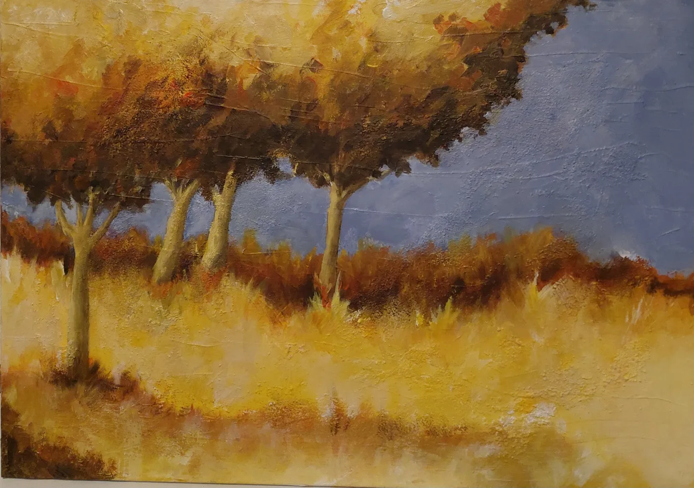 Arbres jaunes — œuvre de Didier Audibert