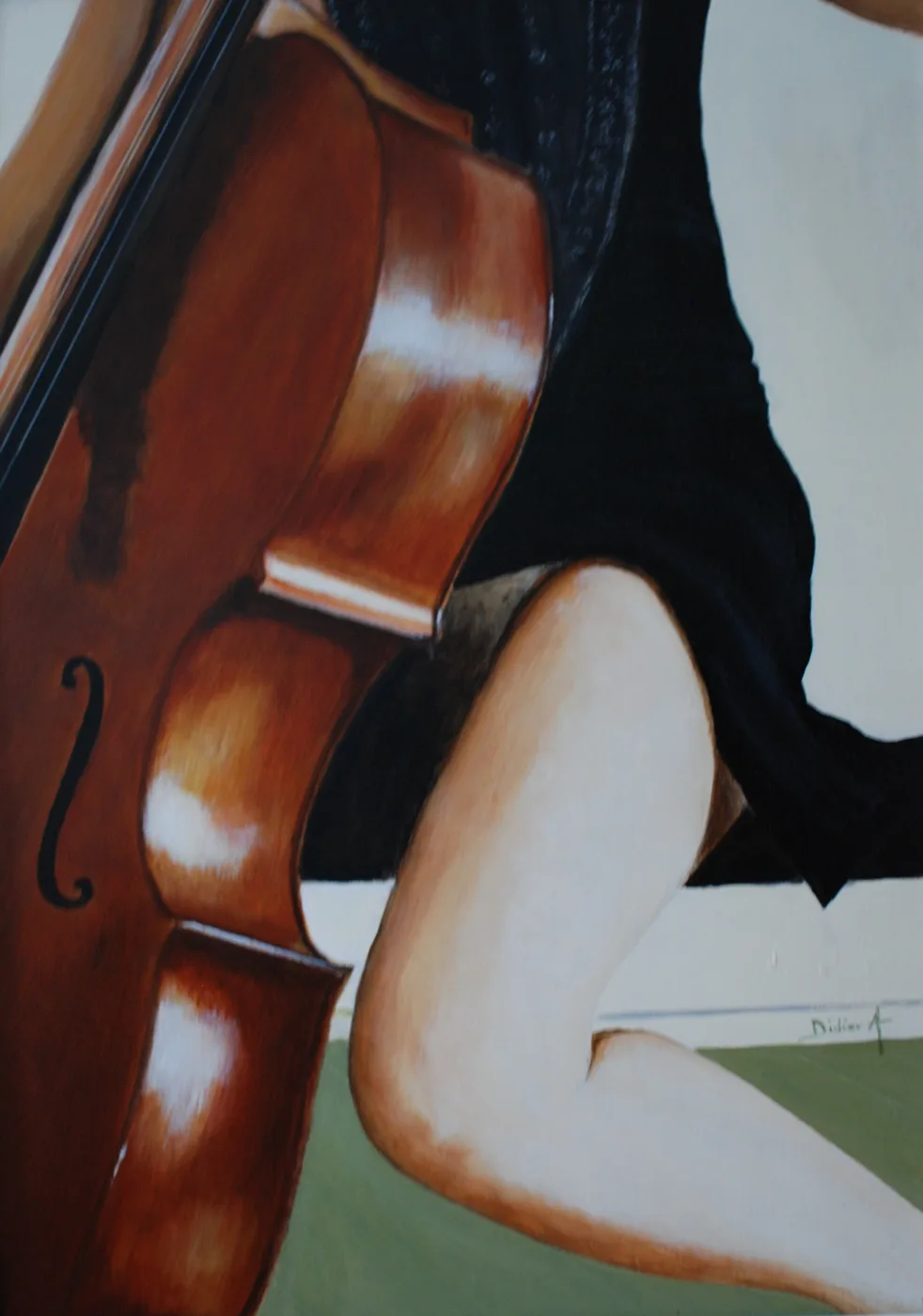 La violoncelliste — œuvre de Didier Audibert