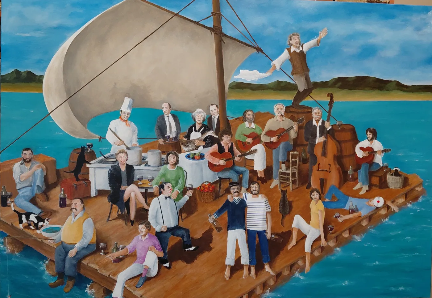 Les copains à bord — œuvre de Didier Audibert