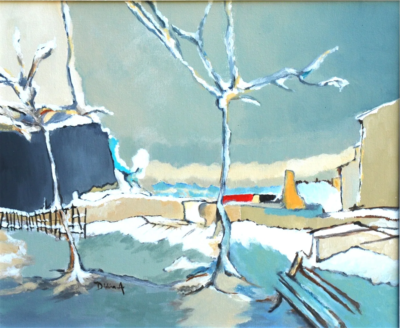 Montmartre sous la neige (2) — œuvre de Didier Audibert