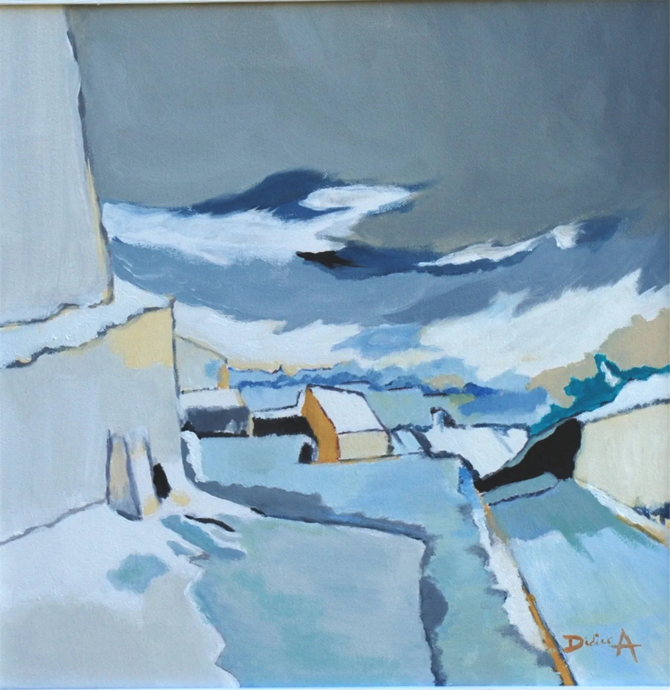 Montmartre sous la neige — œuvre de Didier Audibert