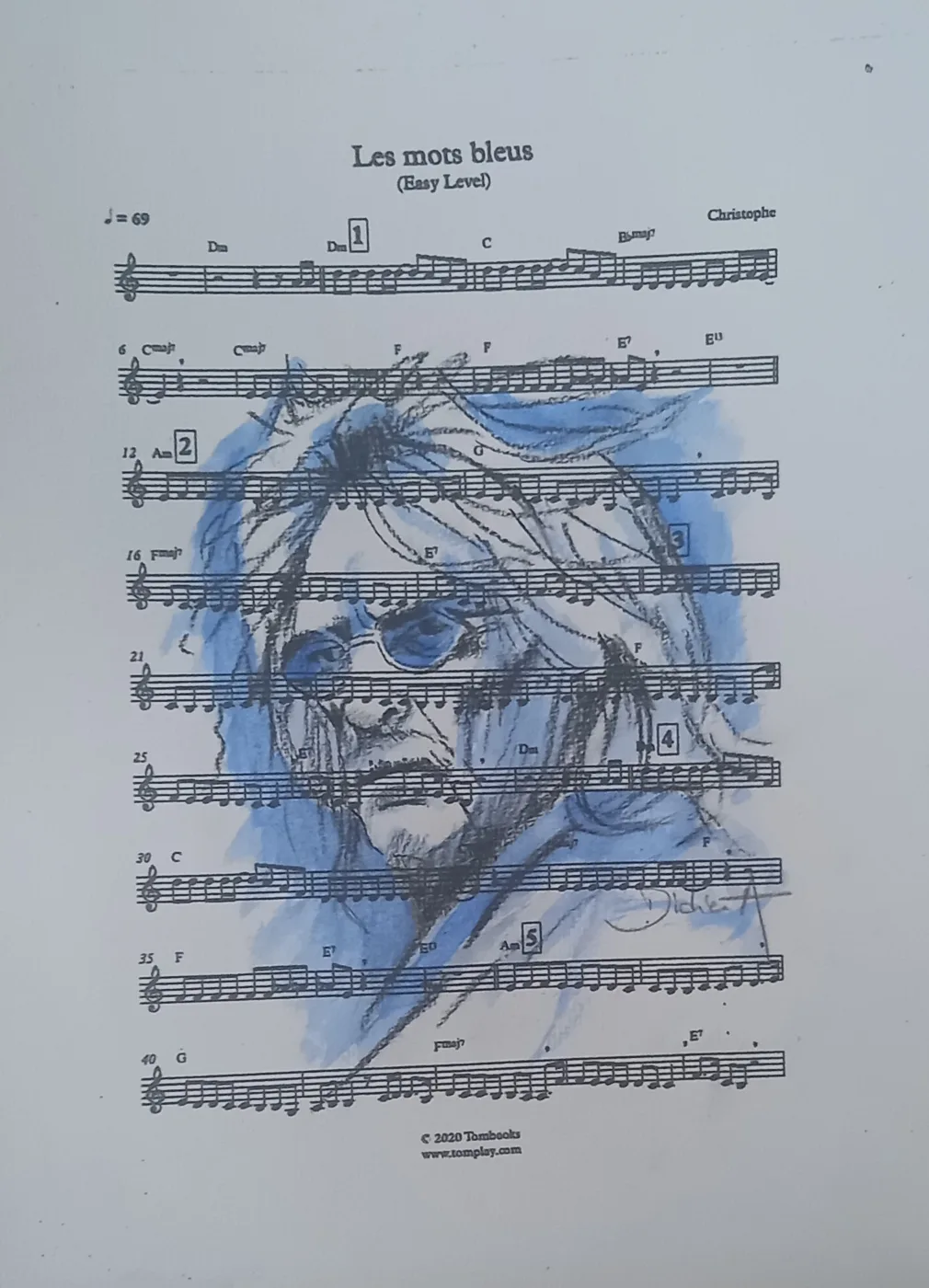 Partition illustrée — œuvre de Didier Audibert