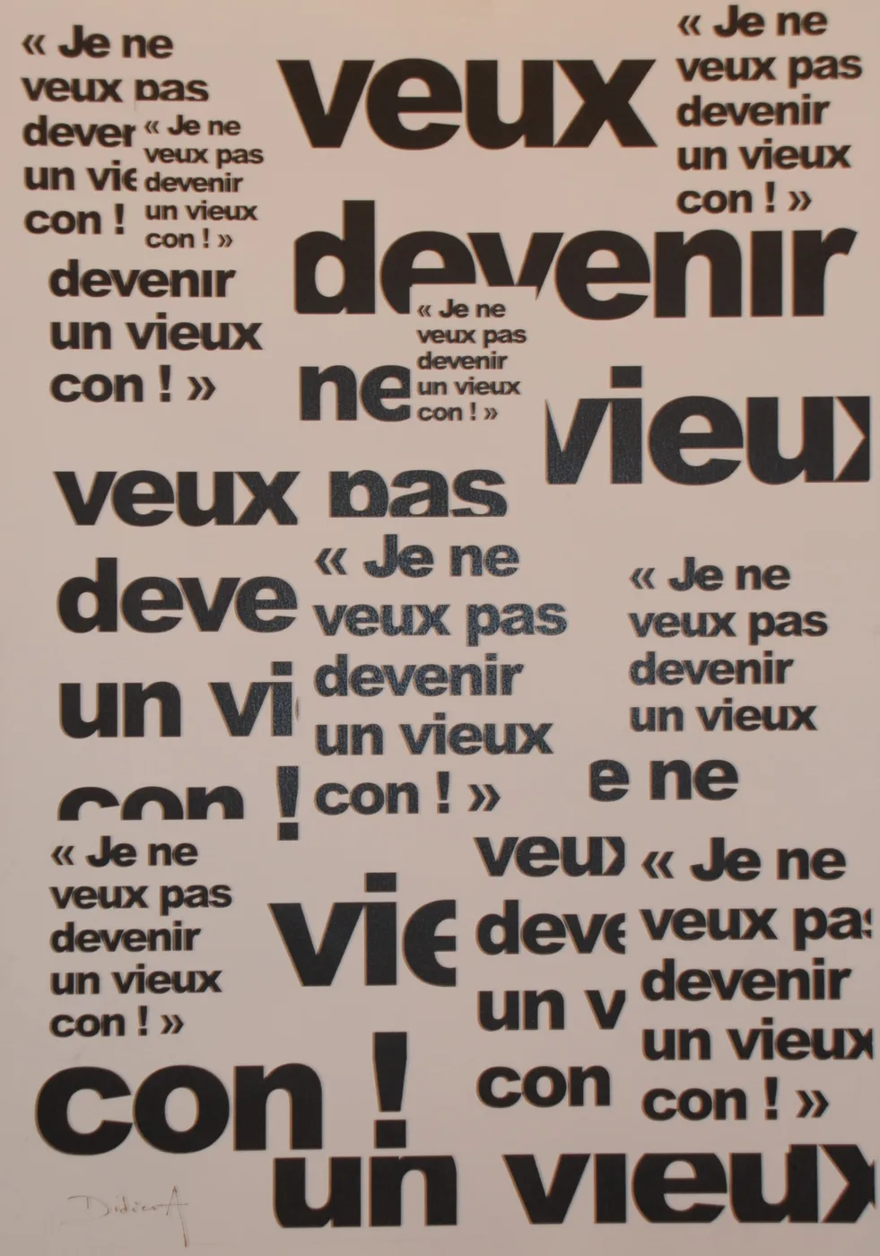 Trop tard — œuvre de Didier Audibert